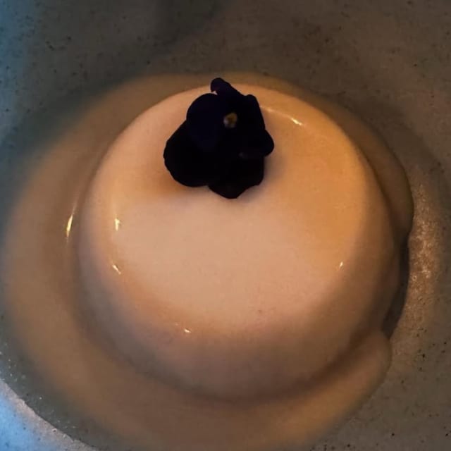 Chirimoya Panna Cotta.